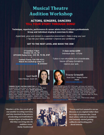NYC Musical Theater Group Audition Workshop